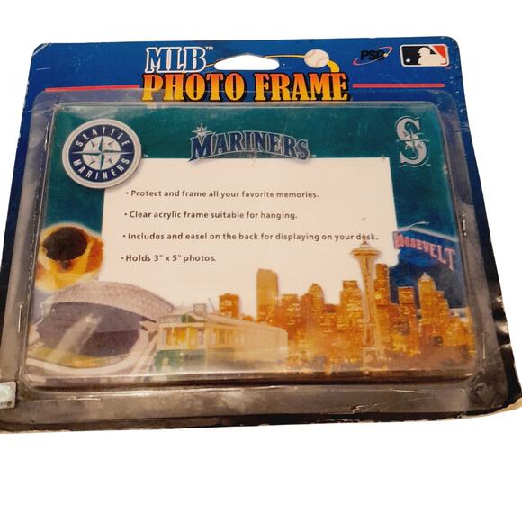 MLB Seattle Mariners Acrylic 3X5 Baseball Picture Photo Frame - Picture 1 of 5